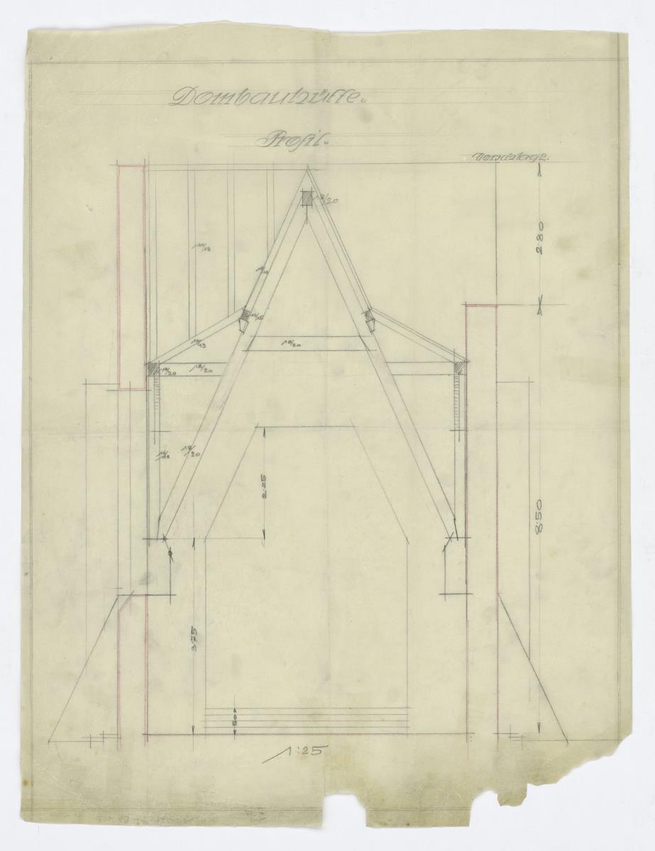 Gewerbeausstellung Dombauhütte, München, Querschnittprofil