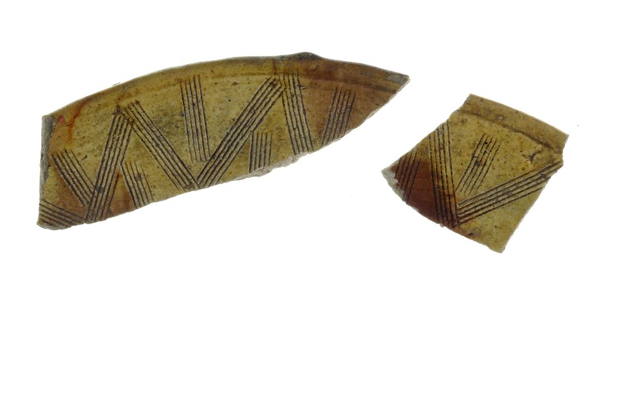 Teller oder flache Schale, Fragment