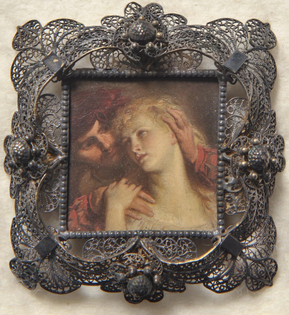 Zärtliche Dame. Miniatur aus der Sammlung Loewe