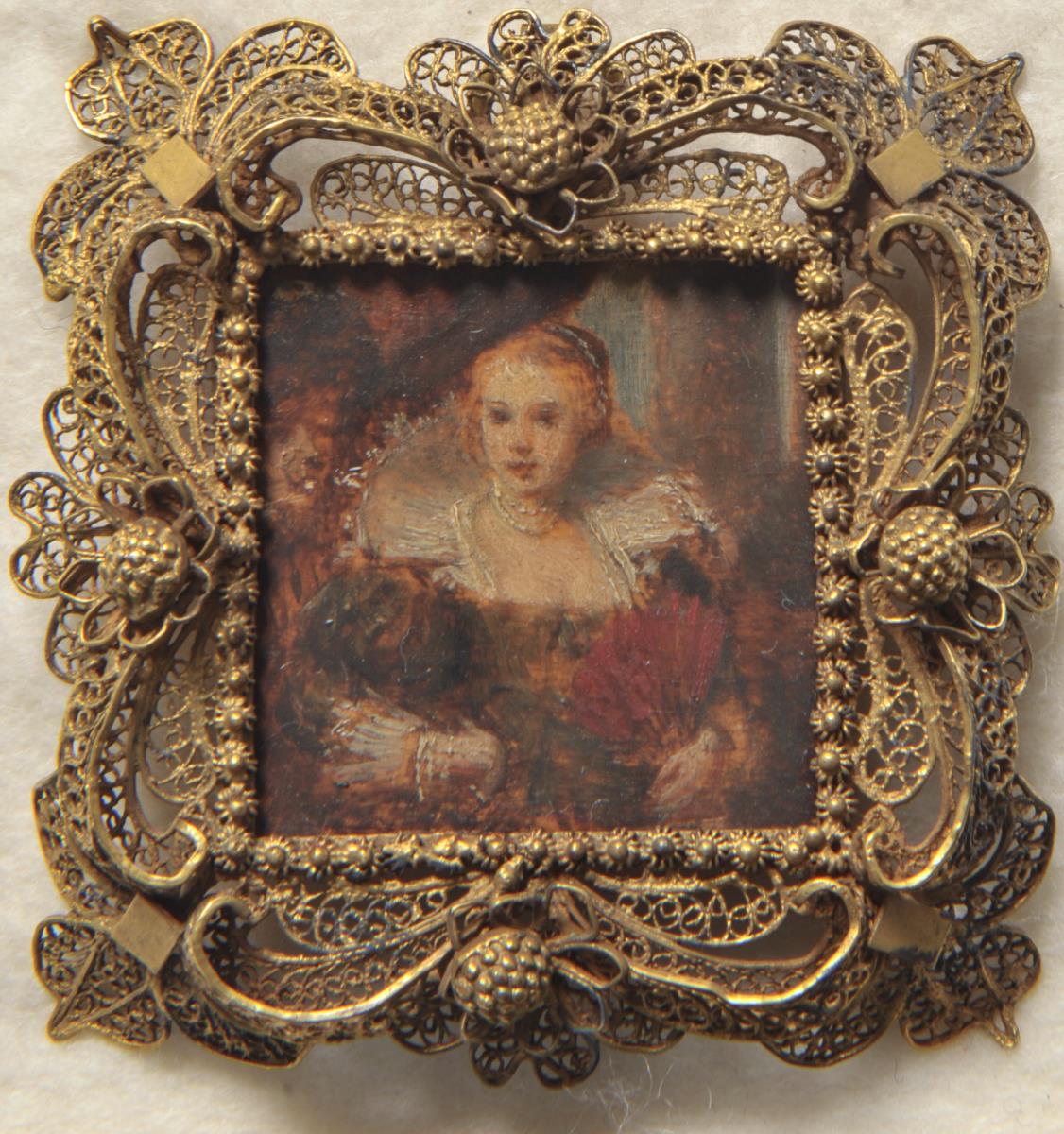 Ritterfräulein. Miniatur aus der Sammlung Loewe
