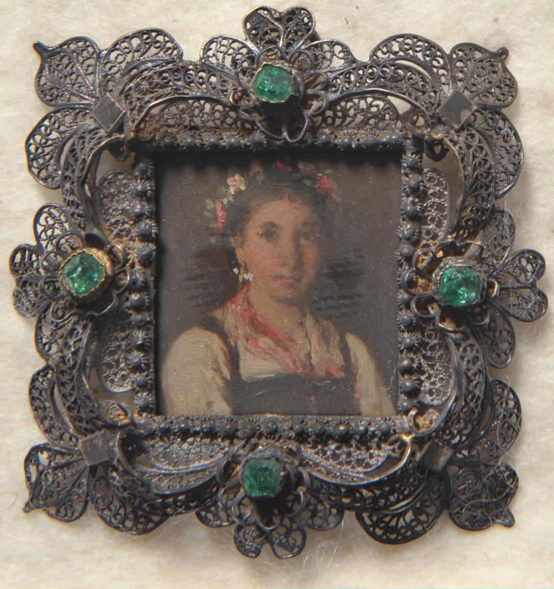 Bäuerin. Miniatur aus der Sammlung Loewe
