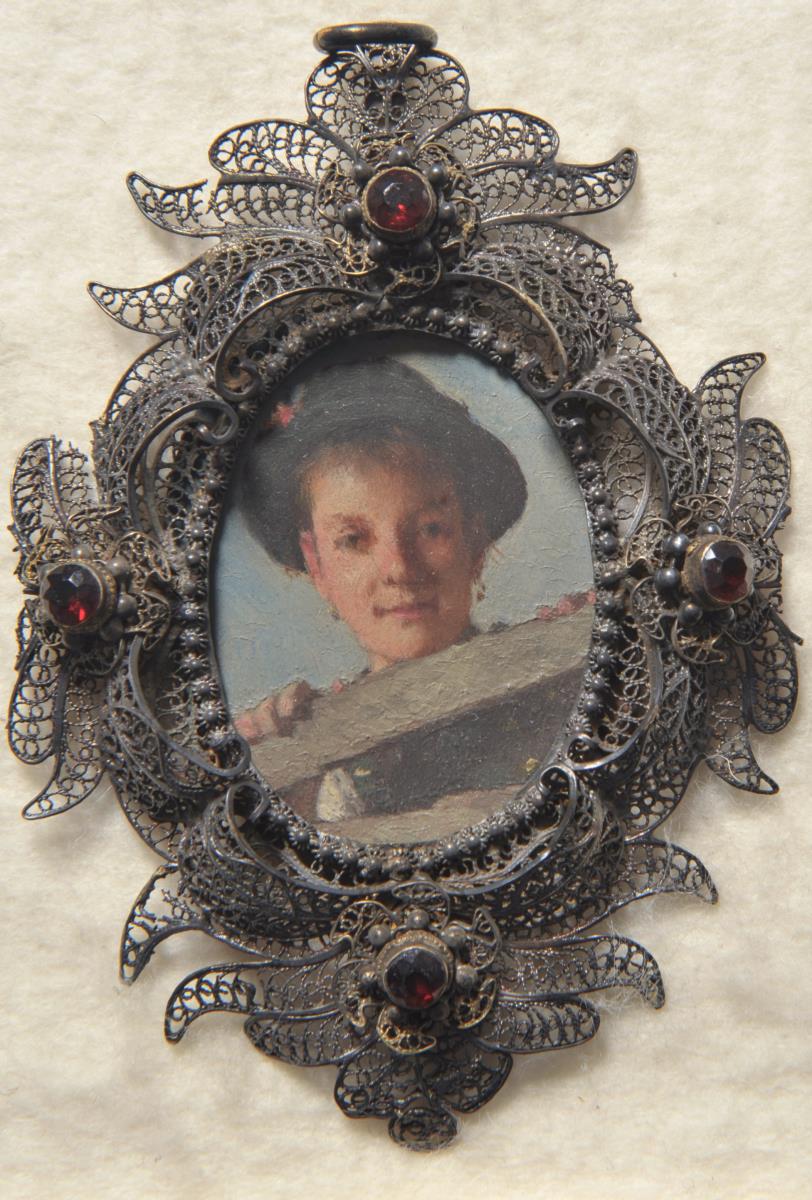 Tiroler Mädchen. Miniatur aus der Sammlung Loewe
