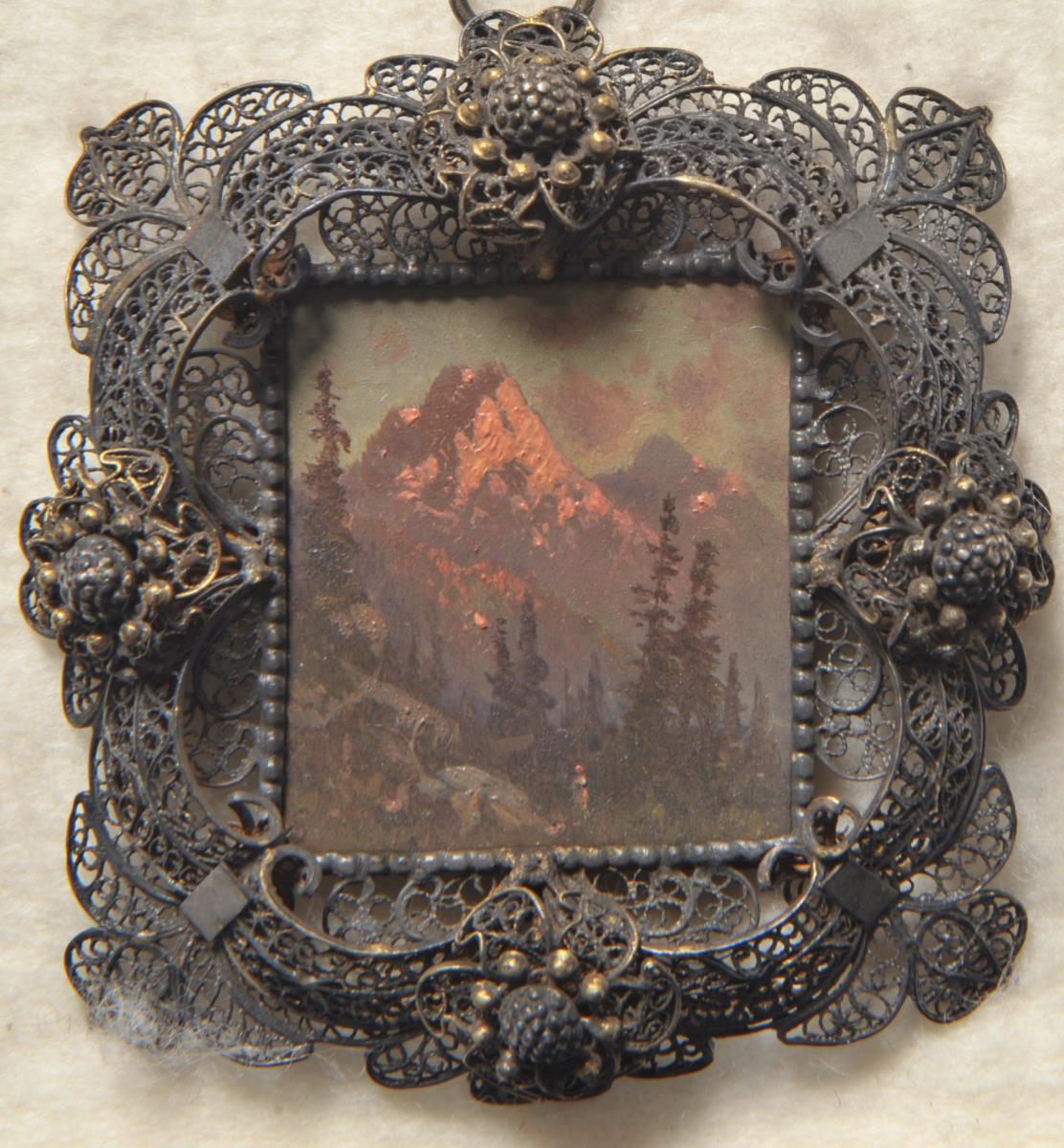 Alpenglühen. Miniatur aus der Sammlung Loewe