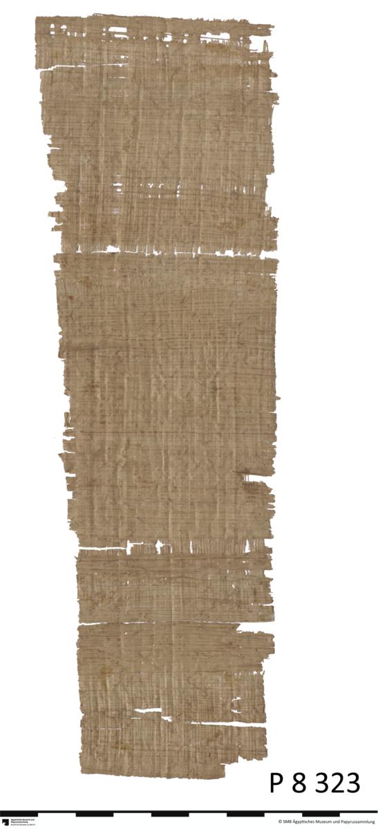 Koptischer Papyrus als Amulett (Bestandteil des "Berliner magischen Archivs")