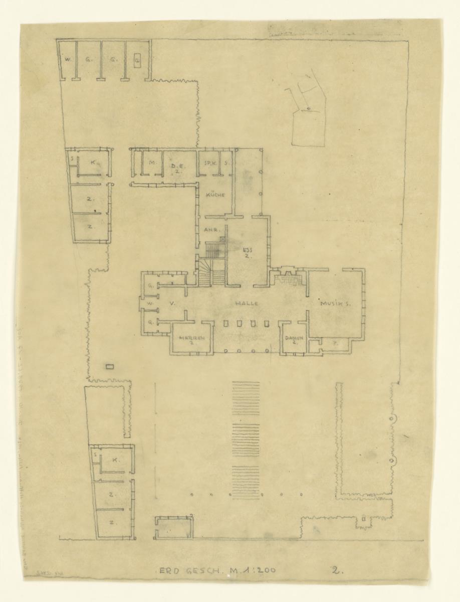 Wohnhaus Alexander Hoffmann, Wien, Erdgeschoss, Grundriss 2