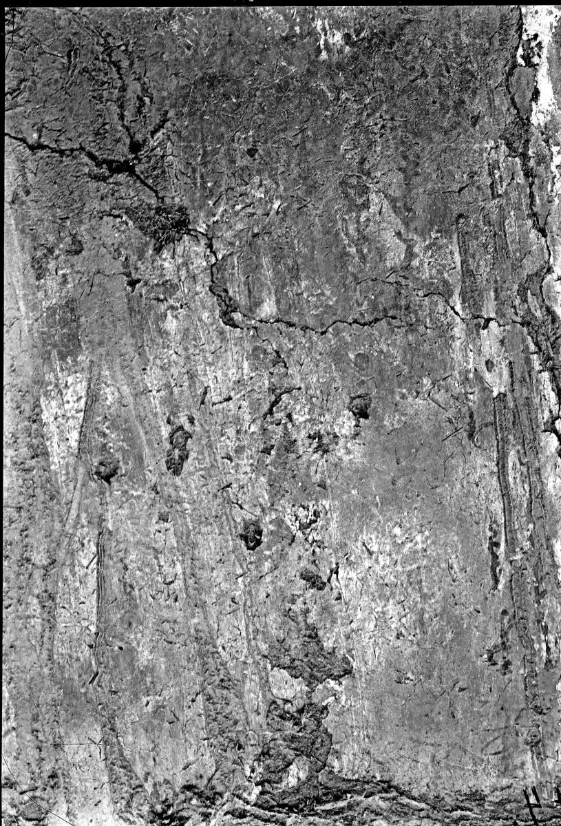 Wandmalerei und Inschrift