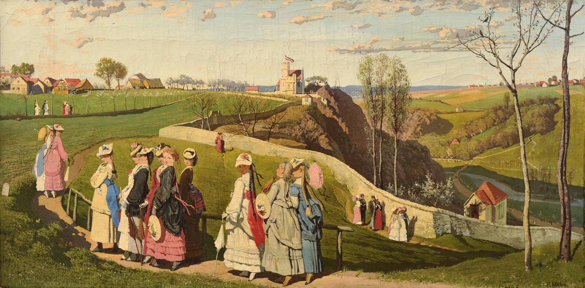 Sonntagmorgen im Frühling oberhalb des Plauenschen Grundes bei Dresden
