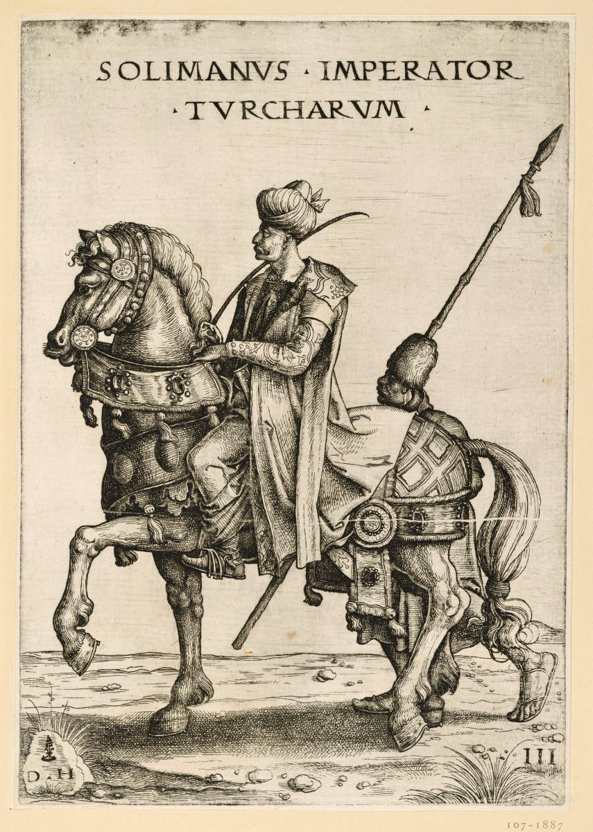 Sultan Suleiman der Große auf einem Pferd, 1. Zustand