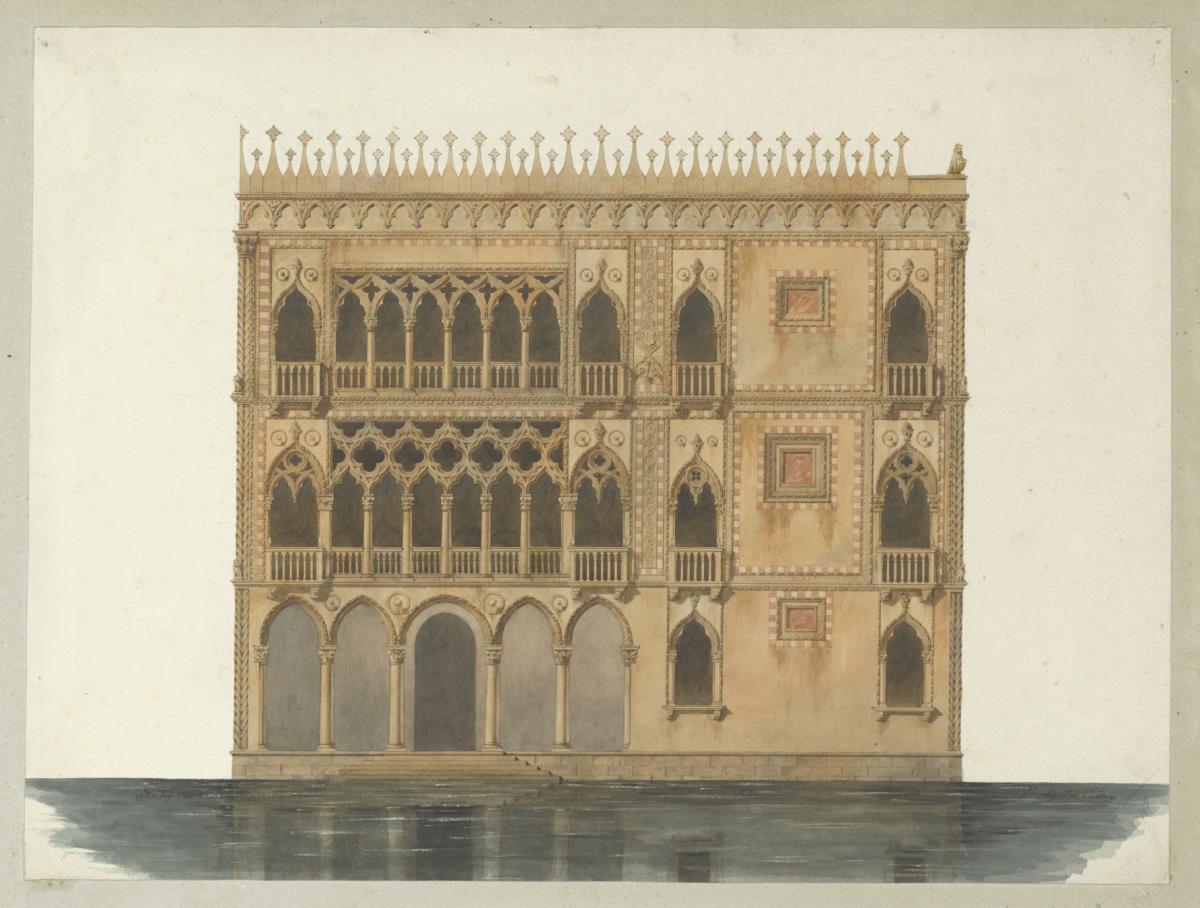 Skizzenbuch Italienreise, Venedig, Ca' d'Oro, Fassade
