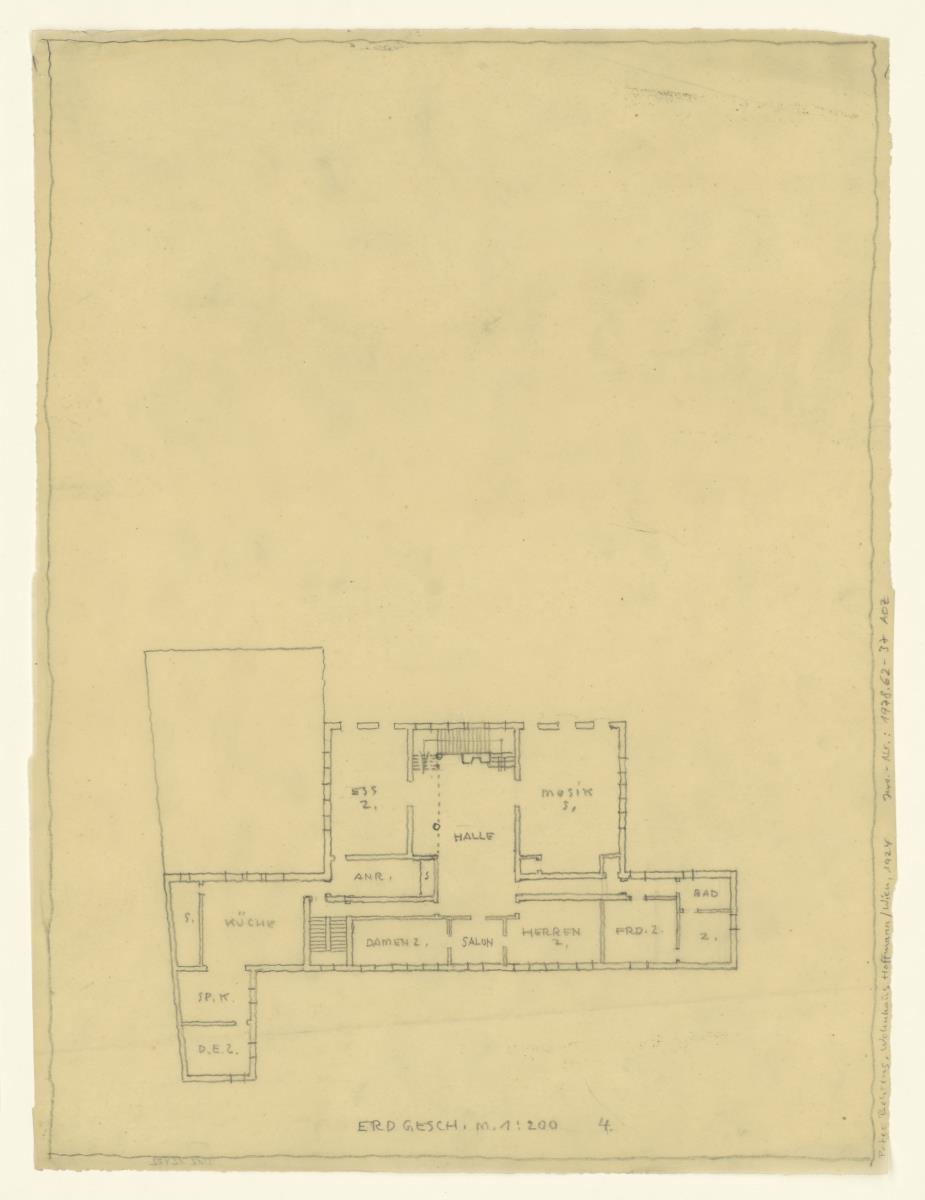 Wohnhaus Alexander Hoffmann, Wien, Erdgeschoss Grundriss 4