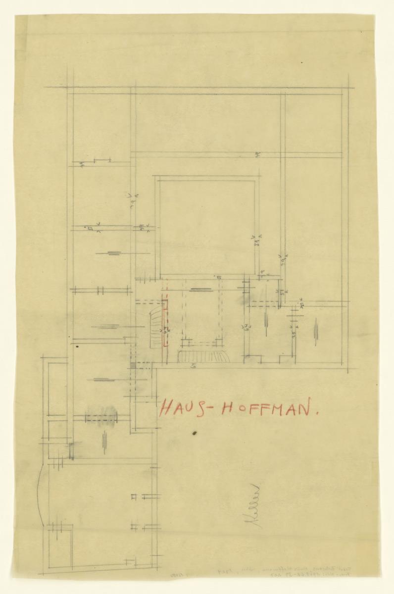 Wohnhaus Alexander Hoffmann, Wien, Grundriss Keller