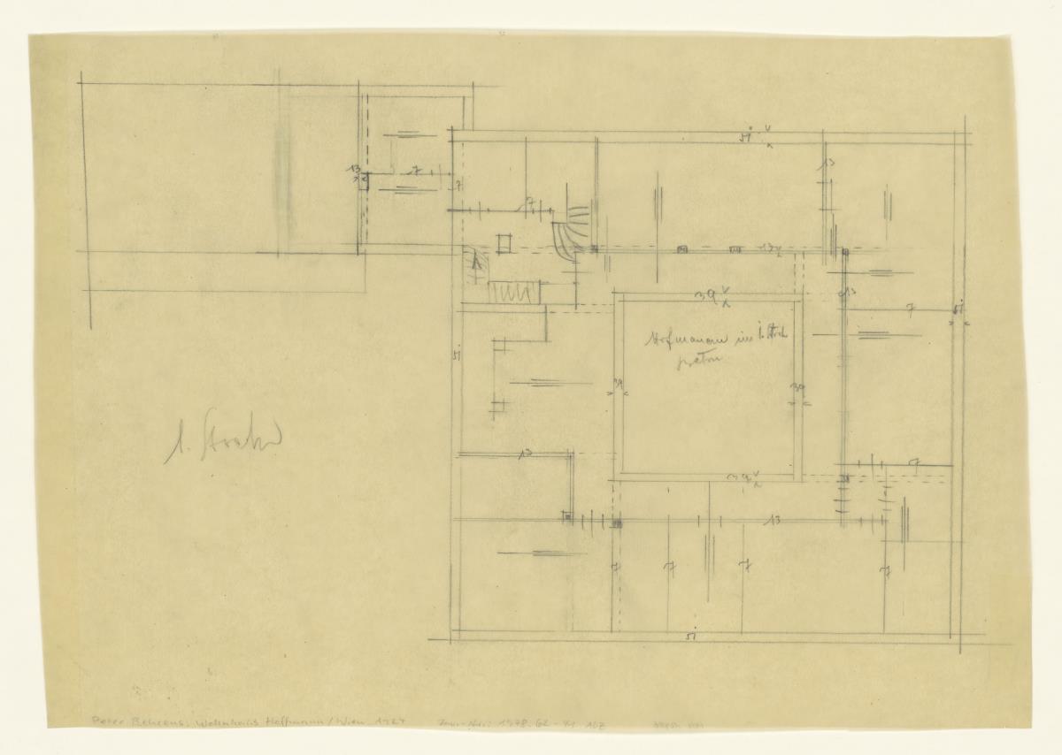 Wohnhaus Alexander Hoffmann, Wien, Grundriss 1. Stock