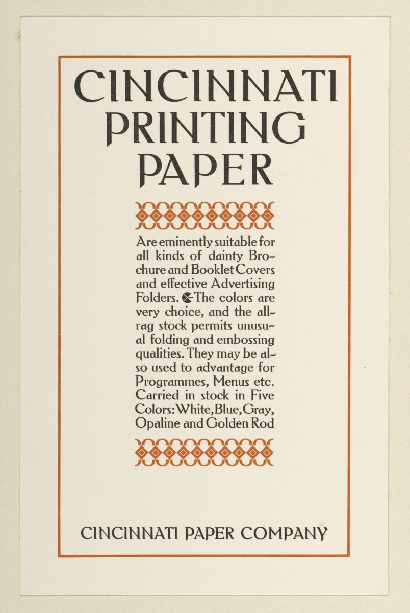 Cincinnati Printing Paper