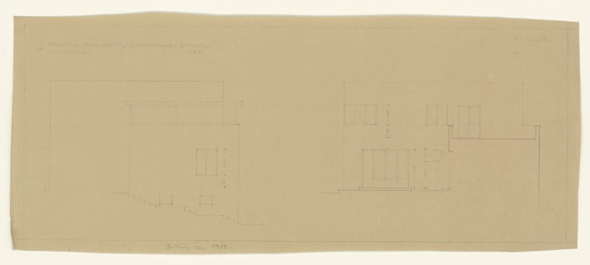 Landhaus Prof. Lewin, Berlin Schlachtensee, Ostseiten, Lichtpause