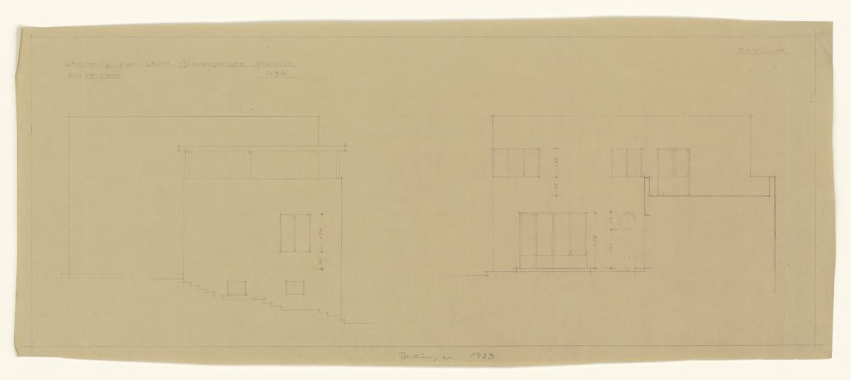 Landhaus Prof. Lewin, Berlin Schlachtensee, Ostseiten, Lichtpause
