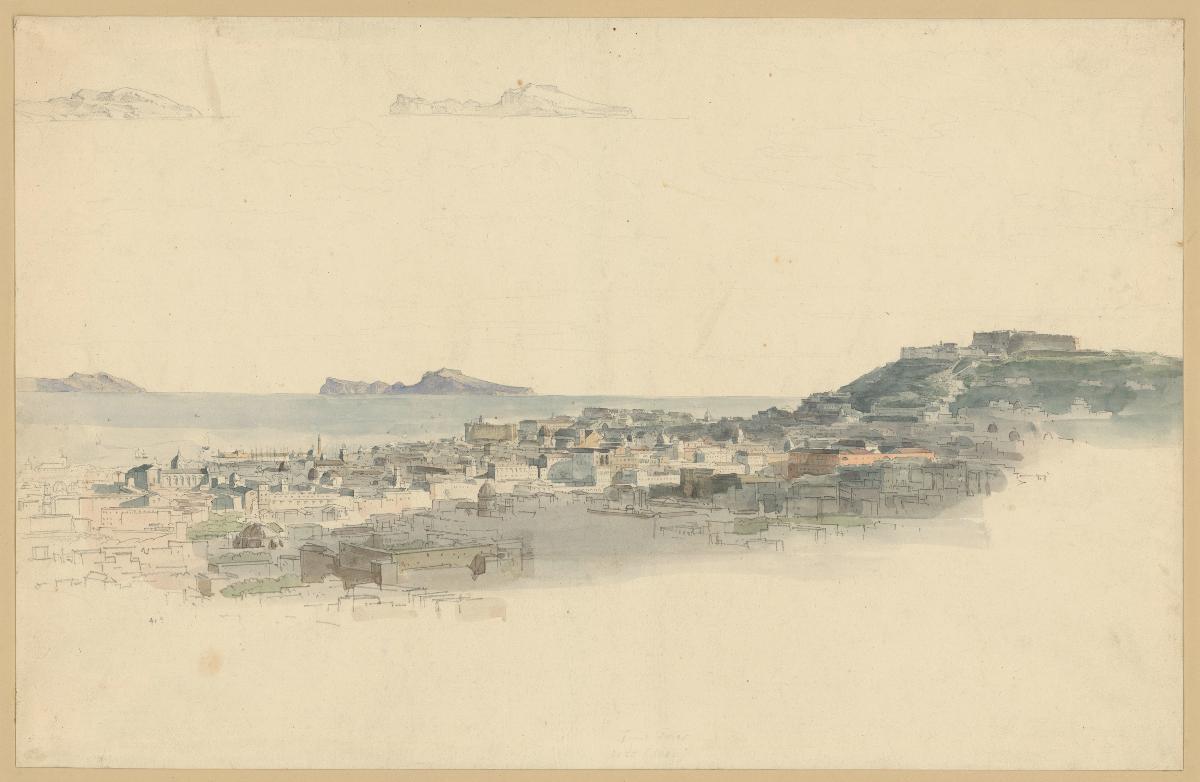 Blick auf Neapel und die Insel Capri