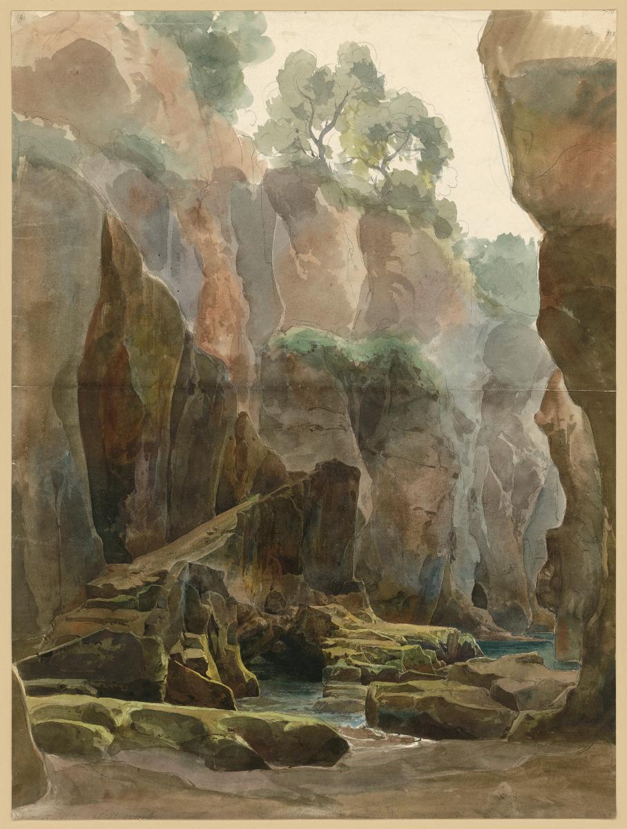 Felsschlucht mit Bach bei Sorrent