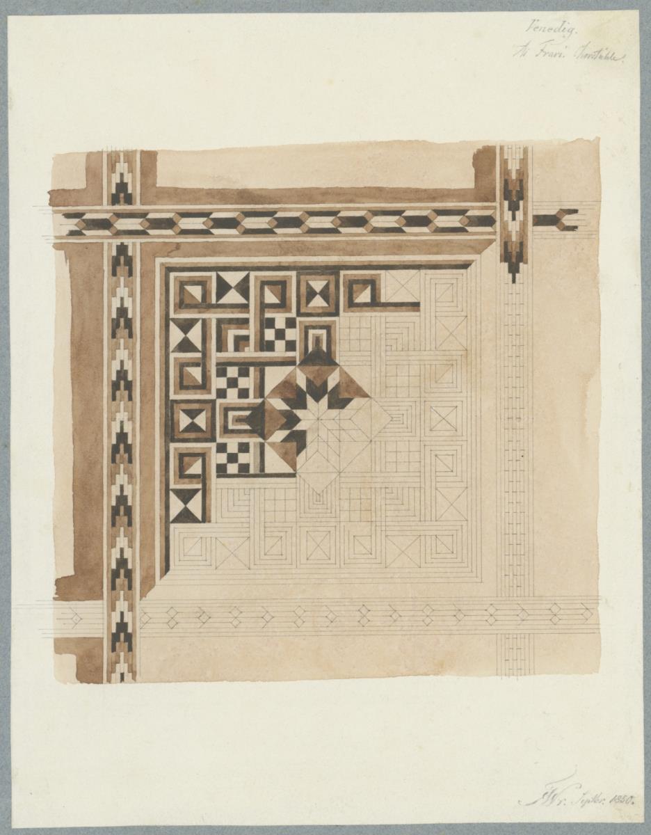 Skizzenbuch Italienreise, Venedig, Santa Maria dei Frari, Chorstühle
