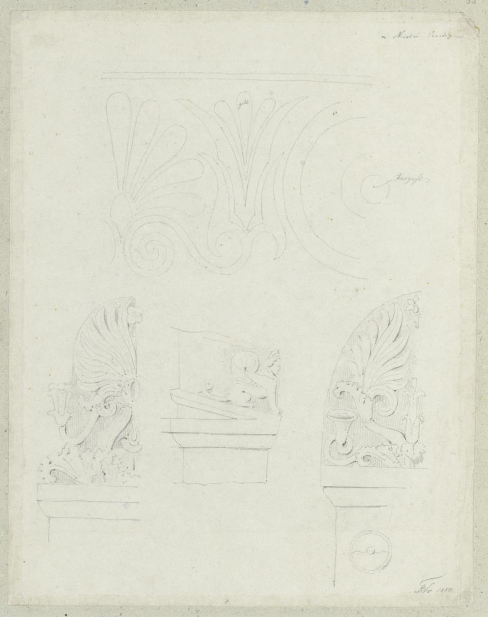 Skizzenbuch Italienreise, Venedig, unbezeichnete Objekte