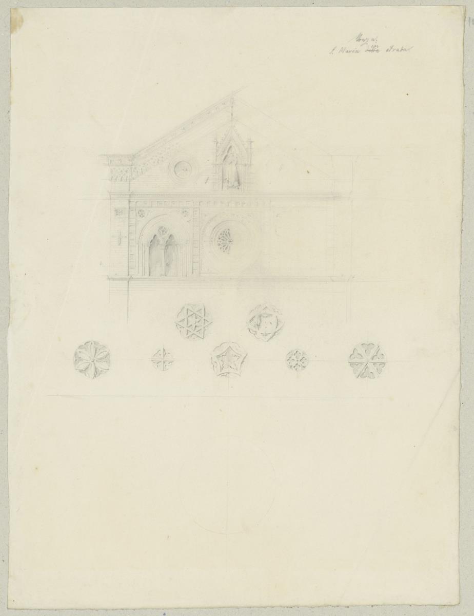 Skizzenbuch Italienreise, Monza, Santa Maria in Strada