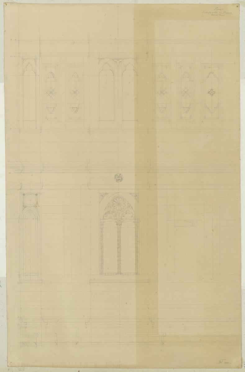 Skizzenbuch Italienreise, Florenz, Dom, Fassadendetails