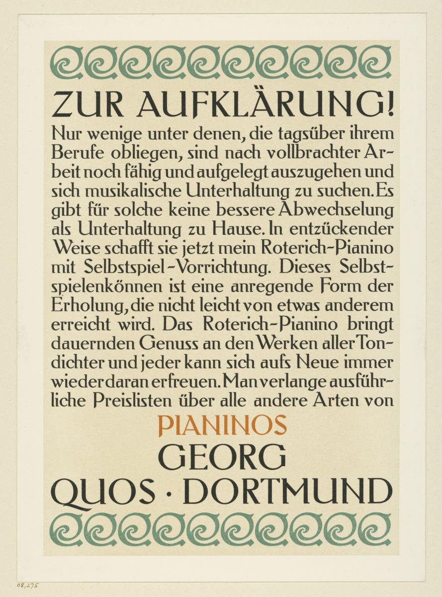 Pianinos Georg Quos Dortmund