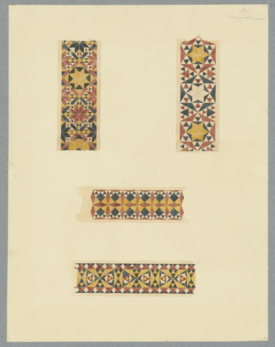Skizzenbuch Italienreise, Rom, San Lorenzo fuori le mura, Kosmatenstudien