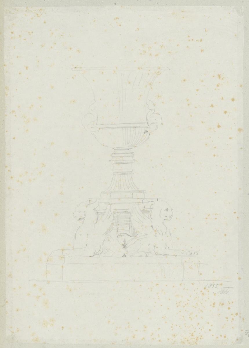 Skizzenbuch Italienreise, unbezeichneter Ort, Vase