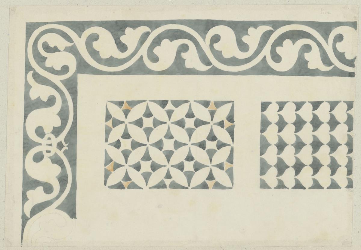 Skizzenbuch Italienreise, Pisa, unbezeichnetes Gebäude