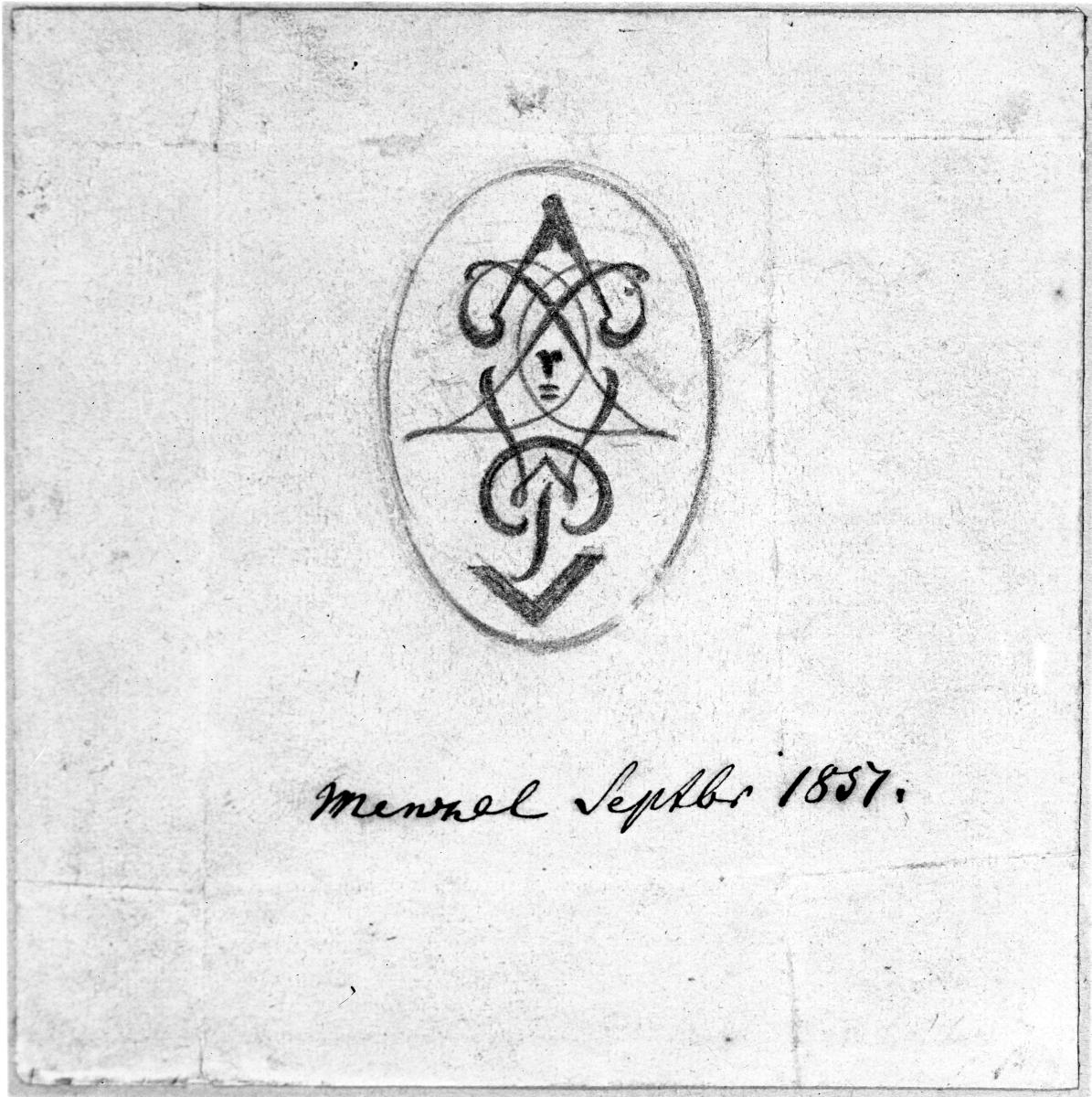 Monogramm in Medaillonfassung