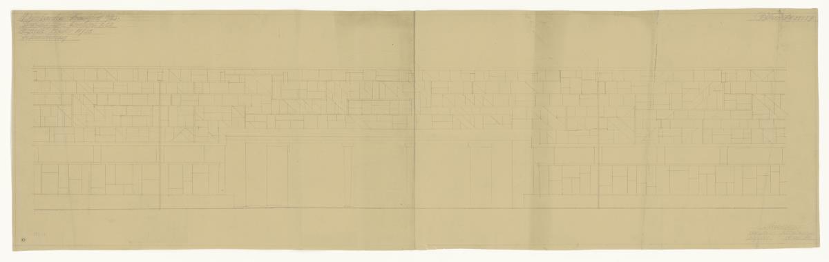 Haus der Moden, Frankfurt / Main, Textilmessehaus, Westseite Binder 11/23, Inkrustierung, Lichtpause