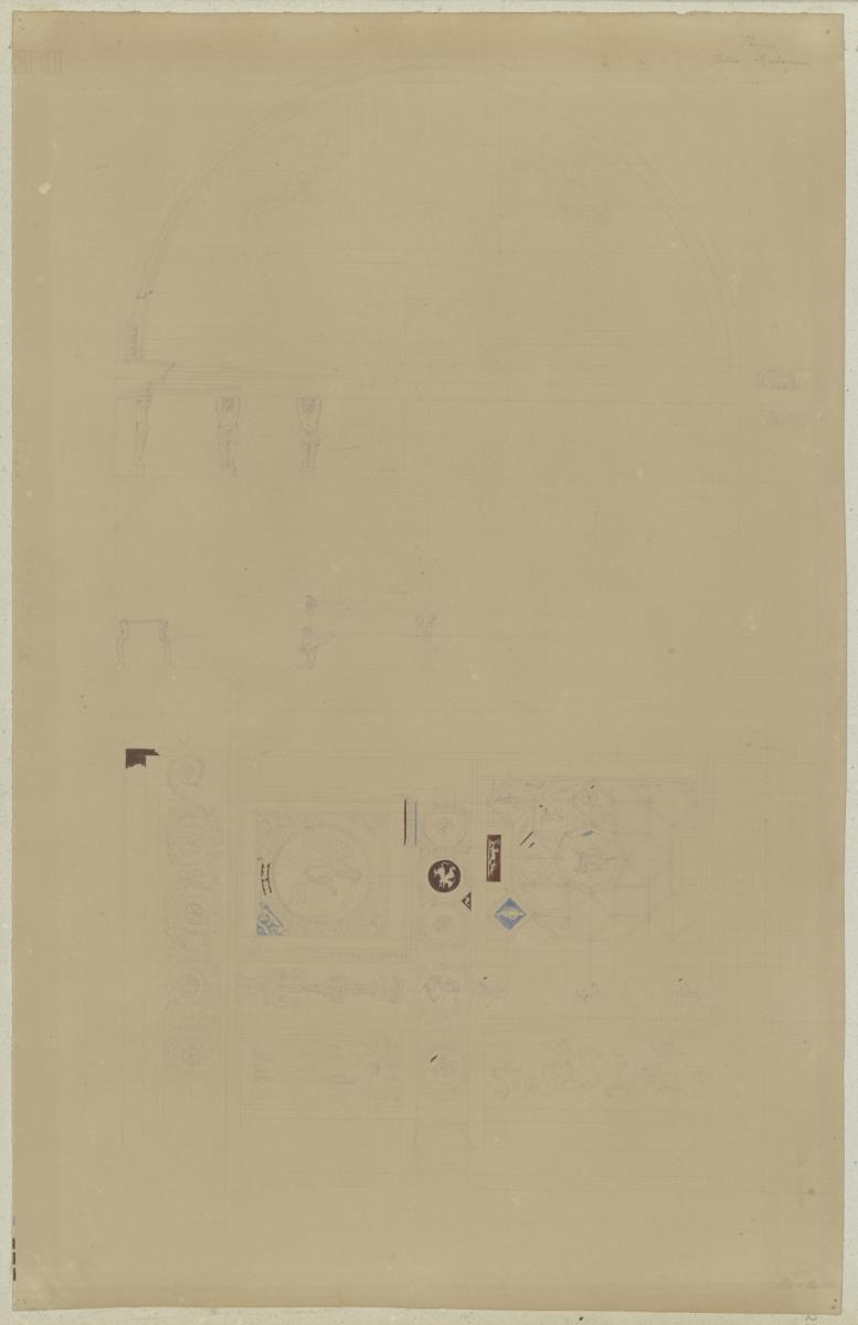 Skizzenbuch Italienreise, Pompeji, Thermen [?], Tepidarium