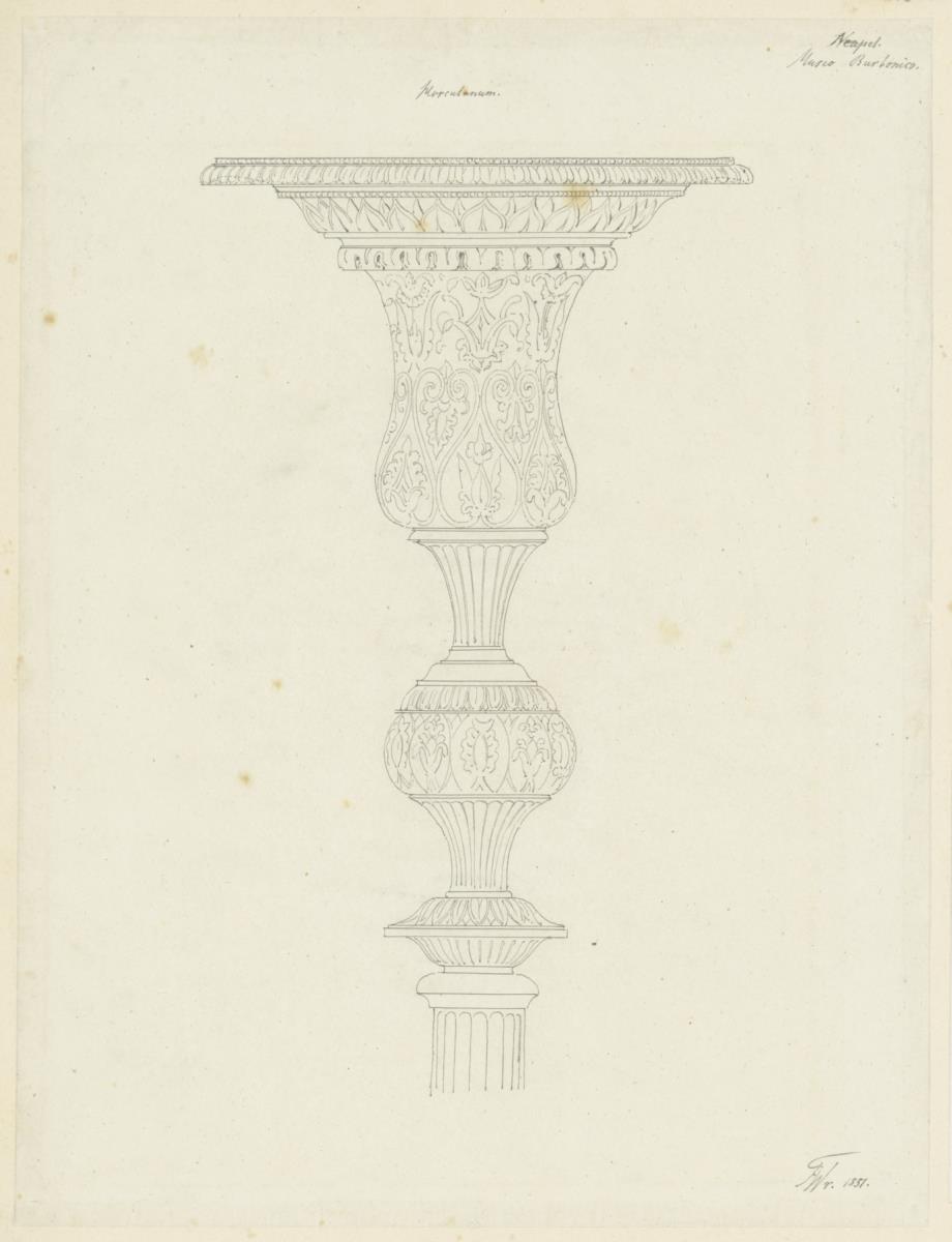 Skizzenbuch Italienreise, Neapel, Museo Archeologico Nazionale di Napoli, Vase