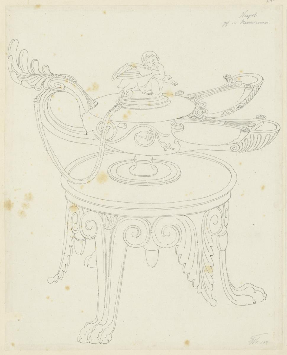 Skizzenbuch Italienreise, Neapel, Museo Archeologico Nazionale di Napoli, Vase