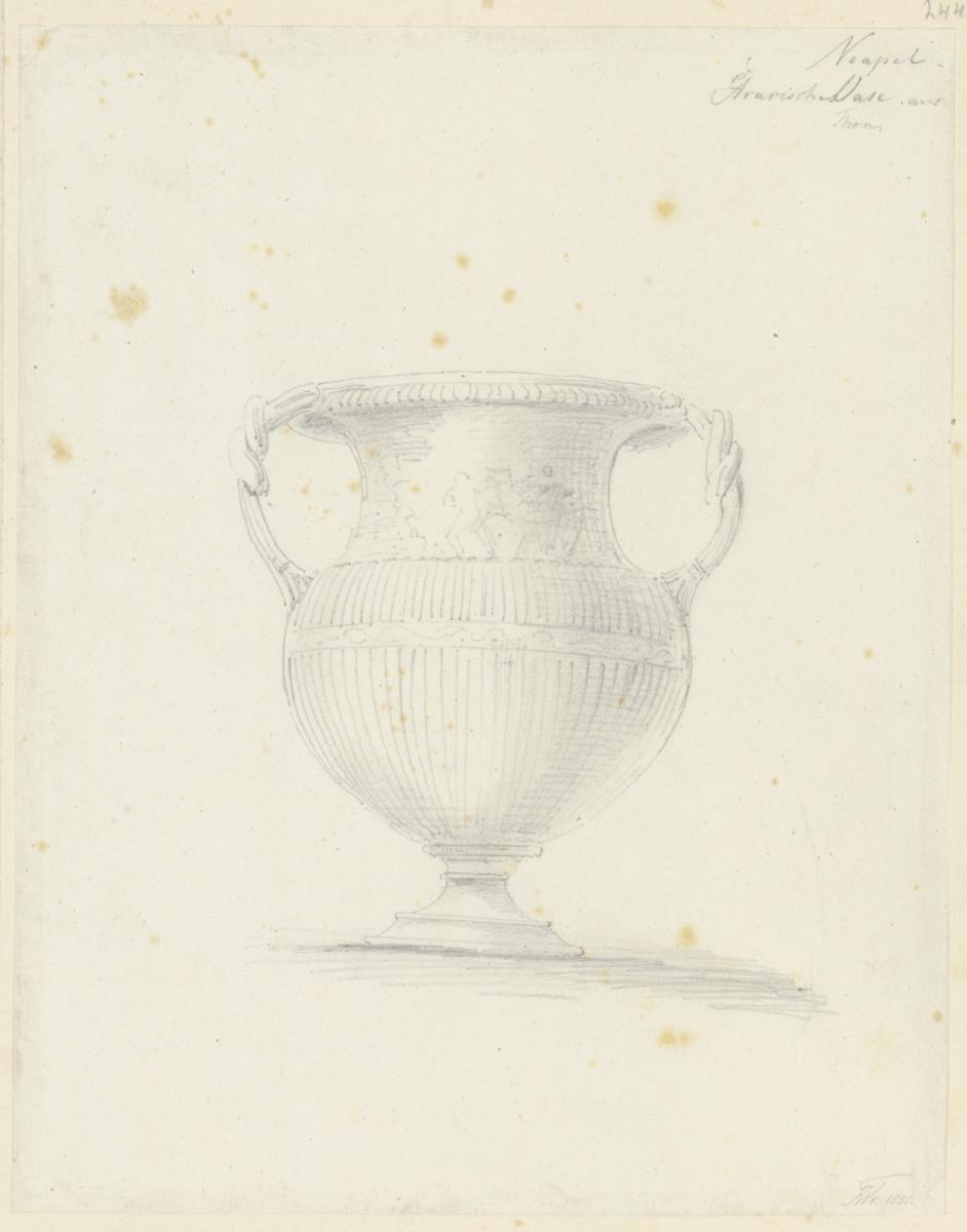Skizzenbuch Italienreise, Neapel, Museo Archeologico Nazionale di Napoli, Vase