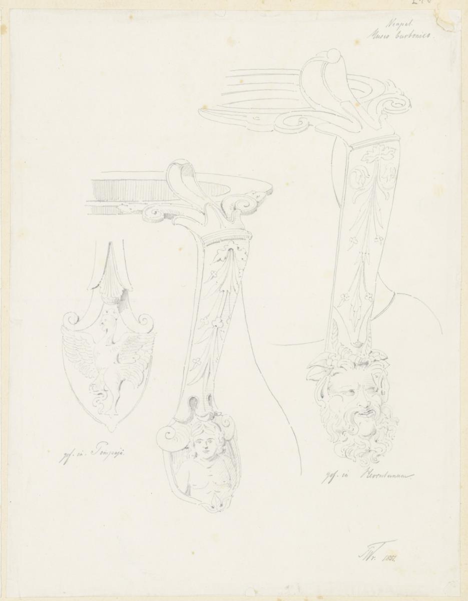 Skizzenbuch Italienreise, Neapel, Museo Archeologico Nazionale di Napoli, Vase