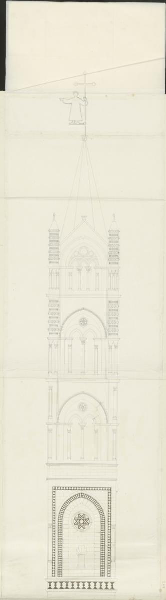 Skizzenbuch Italienreise, unbezeichneter Ort, Turm