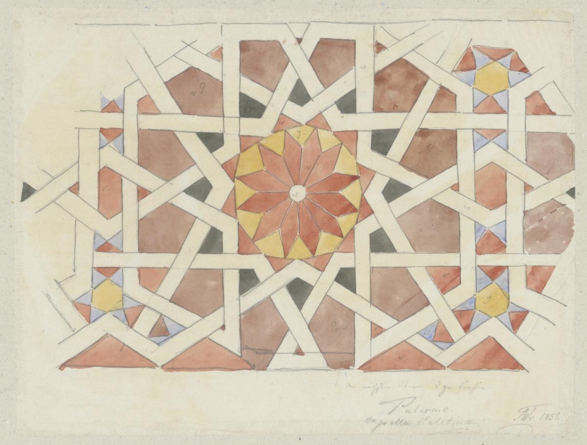 Skizzenbuch Italienreise, Palermo, Cappella Palatina, Mosaik