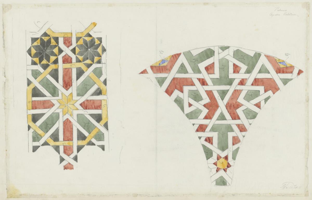 Skizzenbuch Italienreise, Palermo, Cappella Palatina, Mosaike