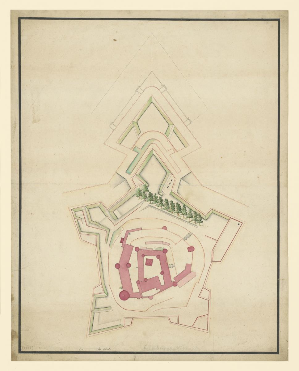 Grundriss der Festung Rosenberg bei Kronach