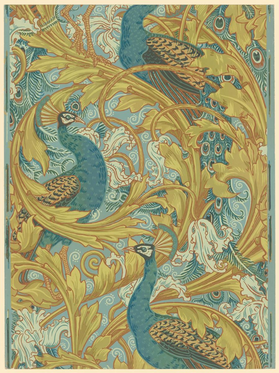 Tapetenmuster Peacock Garden