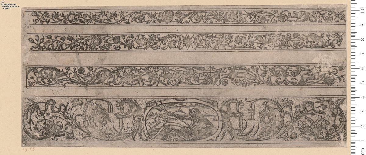 Grotesqves, Flevrs Et Fevllages Povr Les Artisans. Titel u. 1 Blatt.