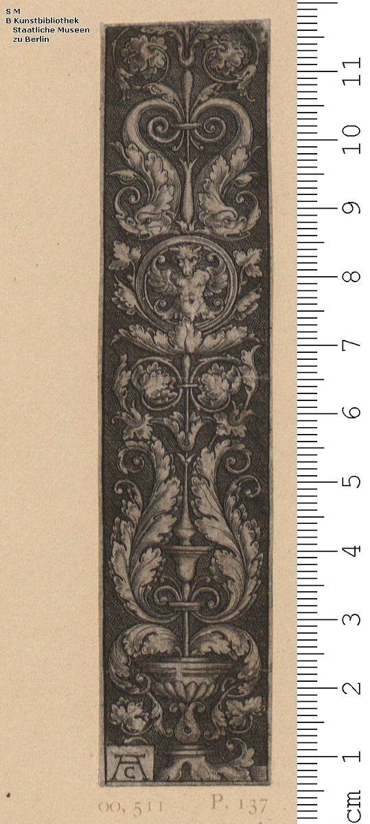 5 Blatt Scheidenornament und Füllungen. - Dazu 1 Blatt Gegenstich ohne Monogramm.