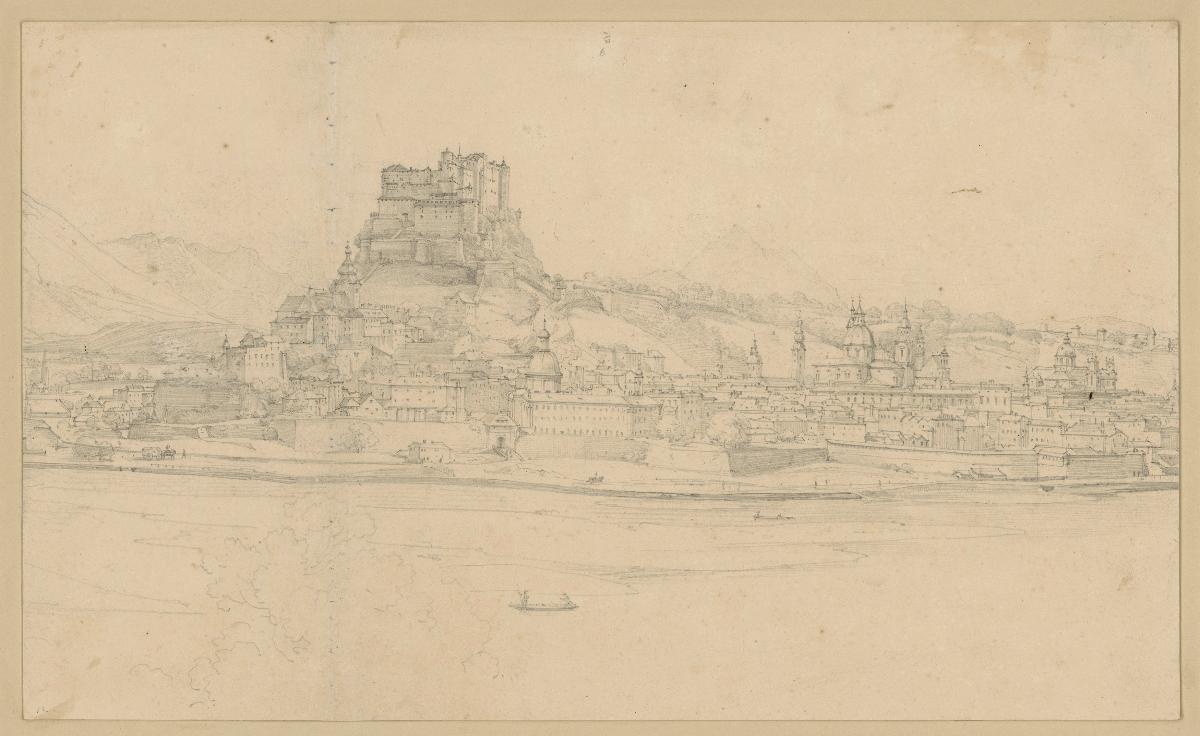 Ansicht von Salzburg mit der Festung Hohensalzburg