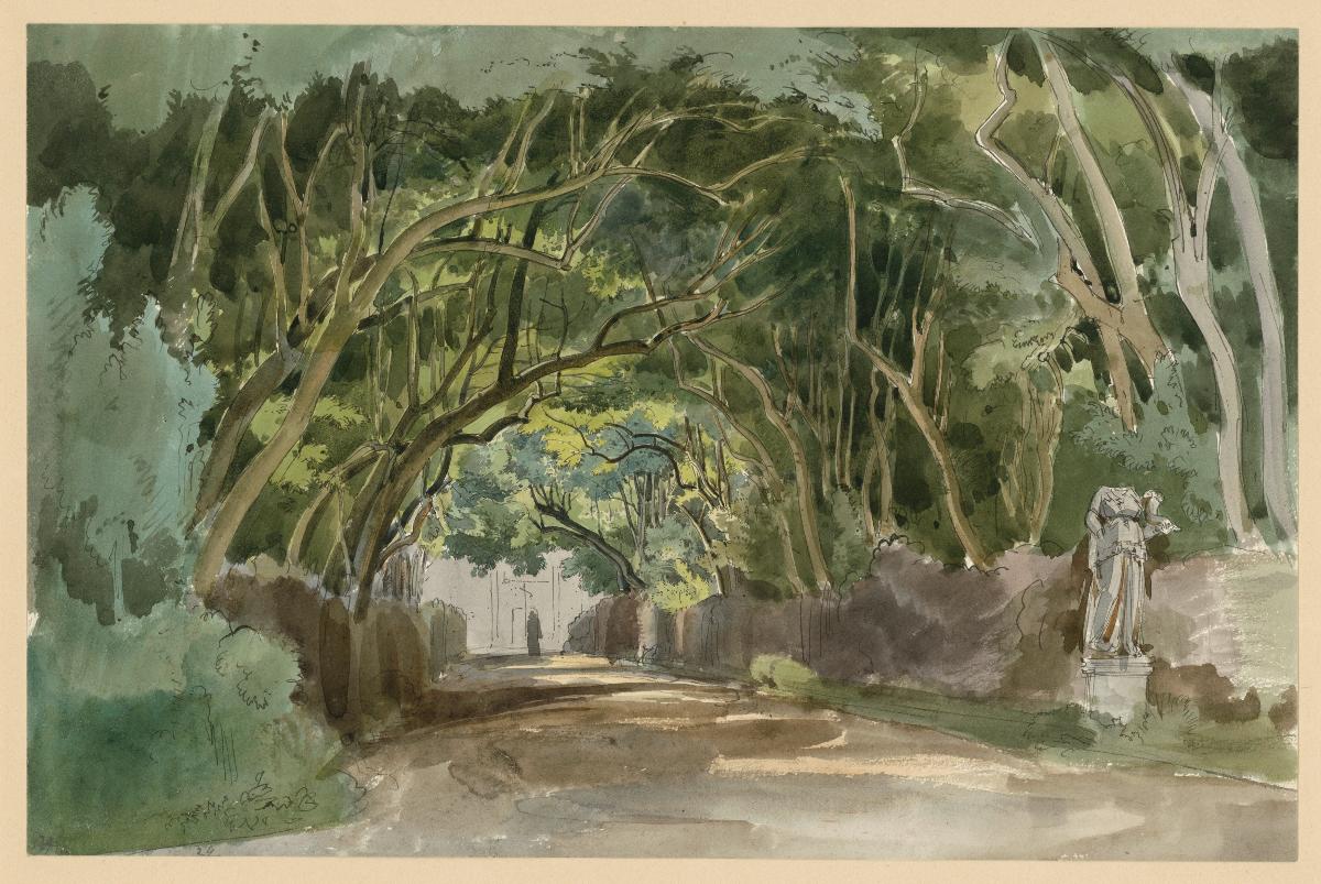 Motiv aus dem Park der Villa Borghese in Rom