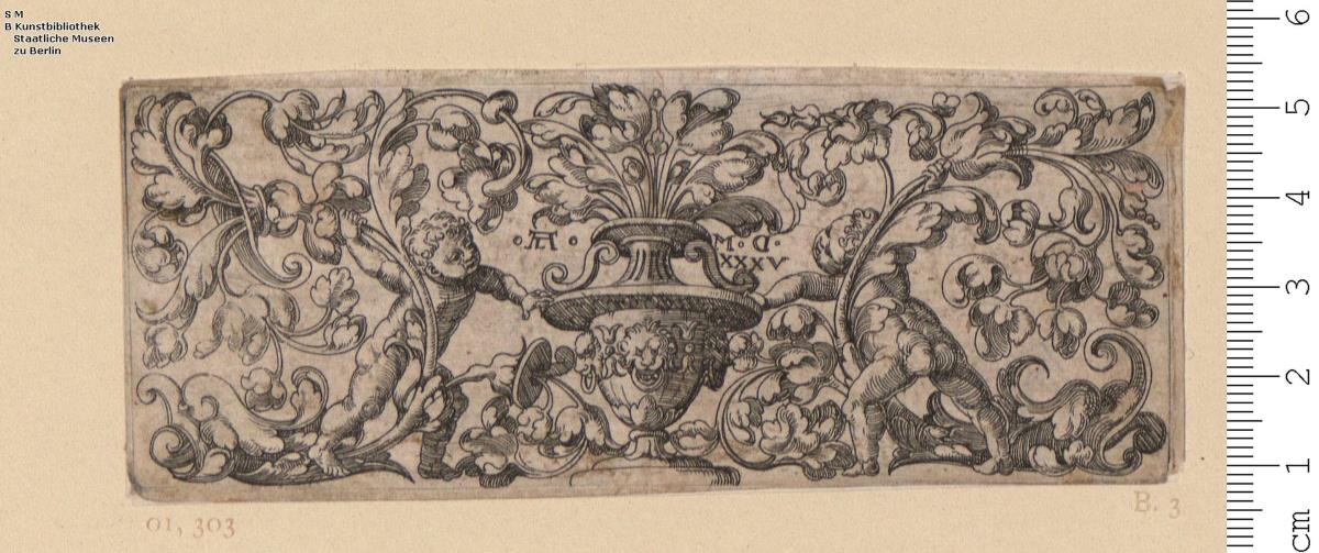 (1) 1 Blatt Querfüllung mit Putten: B. IX 40 Nr. 3