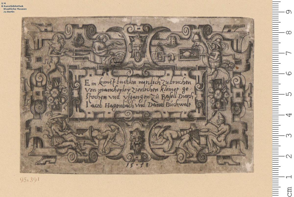 1 Blatt Titel mit groteskem Rollwerk in der Art des Zündt