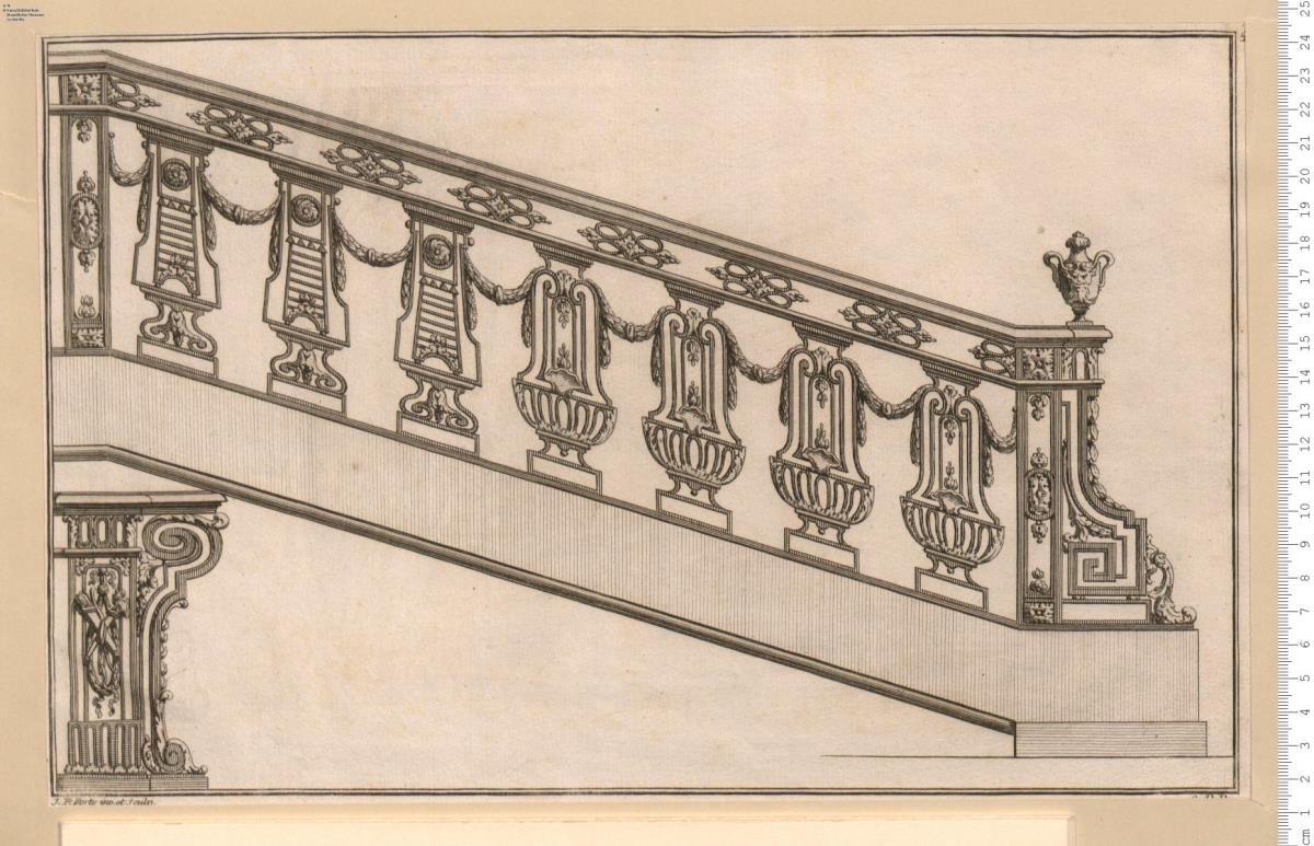 2 Blatt Gitter, aus: Ouevres De Serrurerie Inventées Par J. F. Forty.