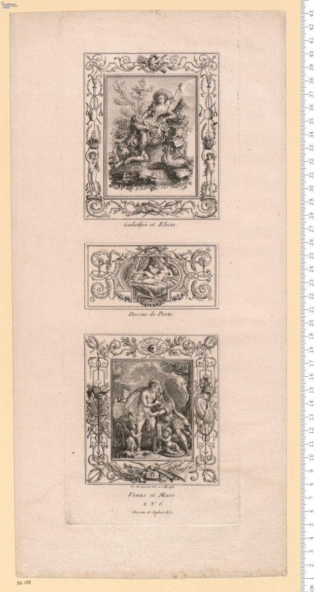 (1) Premier [Deuxieme] Cayer de Panneaux, Frises et sujets Arabesques. Composés et Gravés par Fr. M. Quéverdo. A Paris chez Chereau et Joubert ...