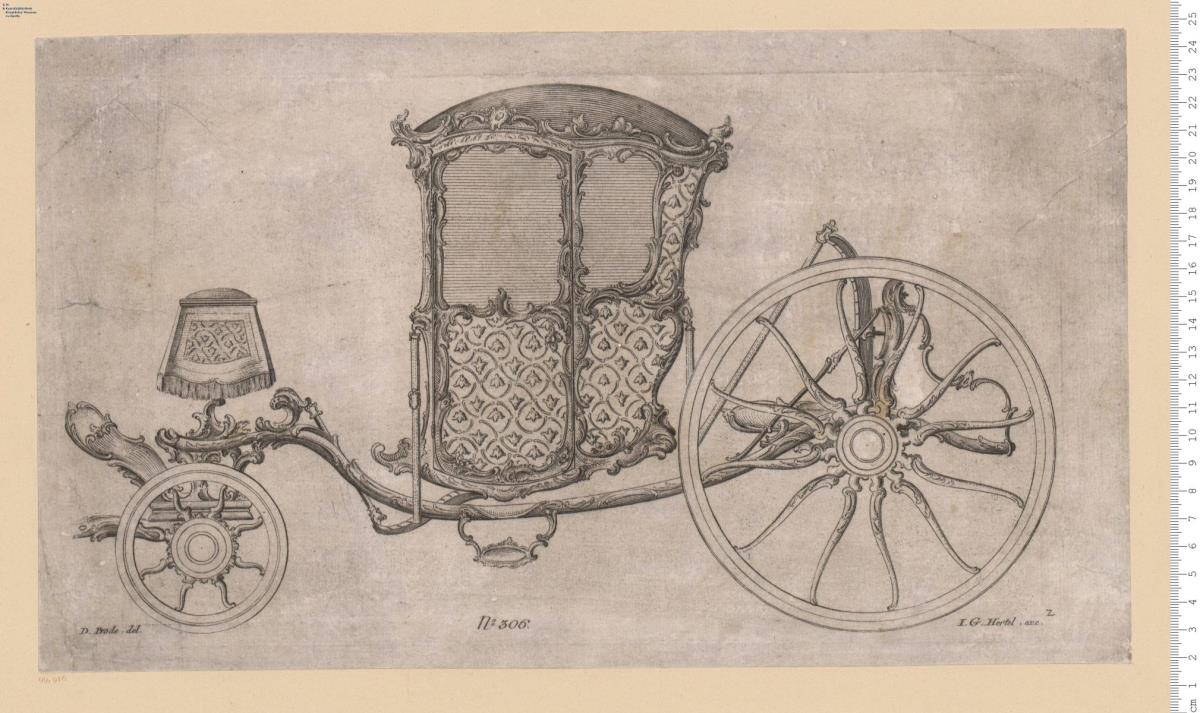 1 Blatt einer Folge mit Wagen